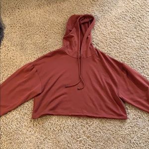 Long sleeve crop hoodie